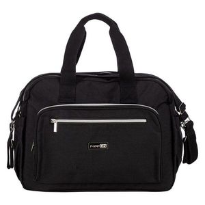 Geanta pentru scutece FreeON Style, impermbeabila, cu multiple buzunare, 39x32x18 cm, Black imagine