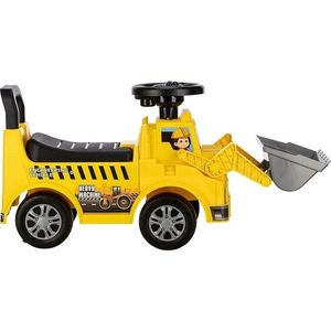 Vehicul ride-on Free2Move Buldozer, cu lumini si sunete, spatiu de depozitare, 19-36 luni, Galben imagine