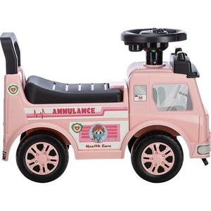 Vehicul ride-on Free2Move Ambulanta, cu lumini si sunete, spatiu de depozitare, 19-36 luni, Roz imagine
