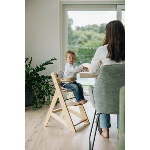 Scaun de masa FreeON Toby Plus, 6 luni - 15 Kg, reglabil pe inaltime, pernuta, tavita detasabila, suport de picioare reglabil, Natur imagine