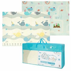 Covoras de joaca Bocioland Water City, pliabil, protectie impotriva loviturilor, 180 x 150 cm, cu Imprimeu pe ambele parti, potrivit pentru interior si exterior imagine