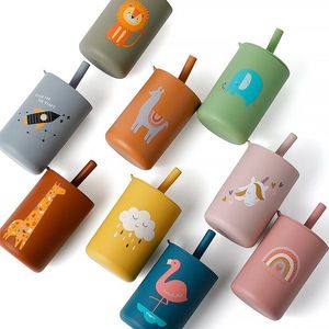 Cana din silicon Bocioland cu pai, 150 ml, fara BPA, 6 luni+, Ballon imagine