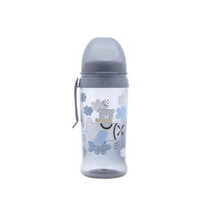 Biberon anticurgere cu clips si tetina lata, protejeaza gingiile, 6 luni+, 360 ml, My Friend Cameo Blue imagine