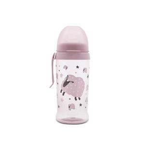 Biberon anticurgere cu clips si tetina lata, protejeaza gingiile, 6 luni+, 360 ml, My Friend Mellow Rose imagine