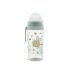 Biberon anticurgere cu clips si tetina lata, protejeaza gingiile, 6 luni+, 360 ml, My Friend Iceberg Green imagine