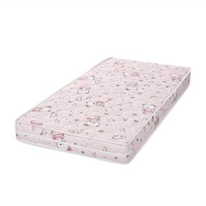 Saltea patut Lorelli Relax Pink Ballerina Bear 120x60x10 cm din spuma elastica cu husa detasabila din bumbac imagine