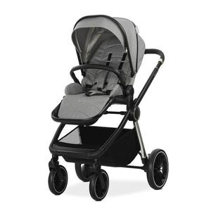 Carucior 2 in 1 pentru copii Lorelli Bianca Grey, cadru din aluminiu, suspensii, cos landou individual cu maner de transport, geanta, greutate suportata 22 kg imagine