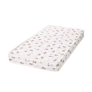 Saltea patut Lorelli Relax Bear and Pilow Beige 120x60x10 cm din spuma elastica cu husa detasabila din bumbac imagine