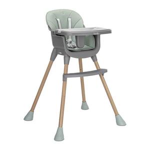 Scaun inalt de masa pentru copii Lorelli Vanilla Green 3 in 1, varsta 6 luni - 6 ani, greutate admisa 26 kg imagine