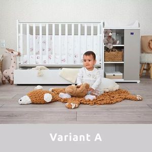 Patut modular multifunctional 5 configurari diferite 190 x 72 cm Multi White Light Oak imagine
