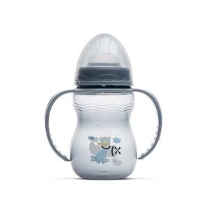 Biberon cu manere My Friend tetina moale din silicon 0 luni+ 250 ml Cameo Blue imagine