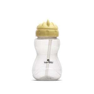Cana sport cu pai moale si flexibil, capac de protectie rotativ, 275 ml, Yellow Grey imagine