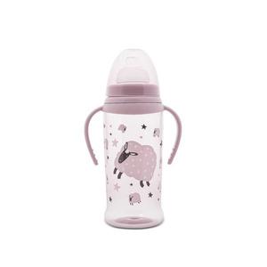 Biberon anticurgere cu manere, tetina lata, protejeaza gingiile, 6 luni+, 360 ml, My Friend Mellow Rose imagine