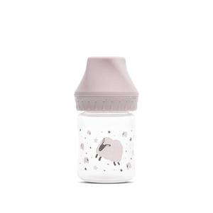 Biberon cu gat larg My Friend tetina moale din silicon 0 luni+ 125 ml Mellow Rose imagine