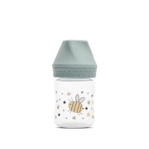 Biberon cu gat larg My Friend tetina moale din silicon 0 luni+ 125 ml Iceberg Green imagine