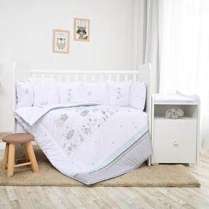 Set lenjerie pat 8 piese bumbac ranforce Trend Giraffe imagine