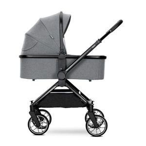 Carucior 2 in 1 pentru copii Lorelli Reya Grey, cadru din aluminiu, suspensii, geanta, cos individual cu maner de transport, maner si sezut reversibile, greutate suportata 22 kg imagine