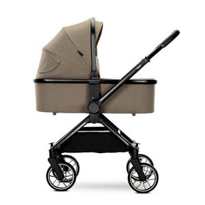 Carucior 2 in 1 pentru copii Lorelli Reya Beige, cadru din aluminiu, suspensii, geanta, cos individual cu maner de transport, maner si sezut reversibile, greutate suportata 22 kg imagine