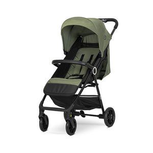 Carucior pentru copii Lorelli Noir Green, sistem de pliere cu o singura mana, suspensii, suport pentru picioare reglabil, greutate suportata 22 kg imagine