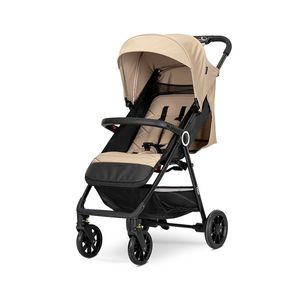 Carucior pentru copii Lorelli Noir Beige, sistem de pliere cu o singura mana, suspensii, suport pentru picioare reglabil, greutate suportata 22 kg imagine