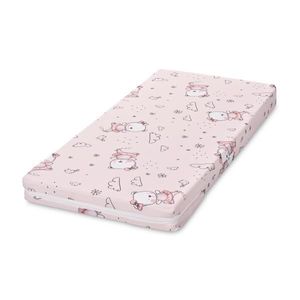 Saltea patut balansoar First Dreams 90x42x6 cm spuma elastica Pink Ballerina Bear imagine