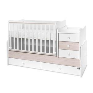 Mobilier Lorelli Maxi Plus Trio White Light Oak, transformabil, cu sistem de leganare, 70x160 cm imagine