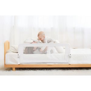 Bariera de protectie BabyJem Alb 120 x 48, 5 cm imagine