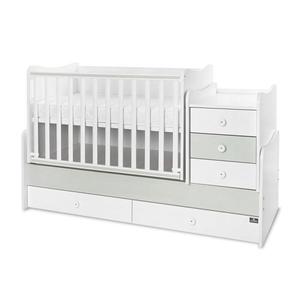 Mobilier Lorelli Maxi Plus Trio White Milky Green, transformabil, cu sistem de leganare, 70x160 cm imagine