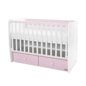 Patut balansoar Lorelli Matrix White Orchid Pink, transformabil, 60x120 cm imagine