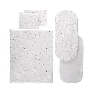 Set lenjerie pentru carucior Lorelli Happy Friends Mint cu 6 piese si protectie impermeabila imagine