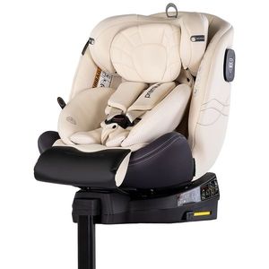 Scaun auto pentru copii Chipolino Premium Biscotta i-Size, rotativ, 40-150 cm, sistem isofix si picior de suport, protectie la impact lateral SPS, tetiera reglabila, husa detasabila imagine
