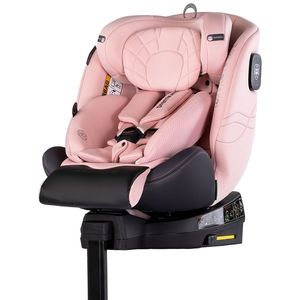 Scaun auto pentru copii Chipolino Premium Pink Marshmallow i-Size, rotativ, 40-150 cm, sistem isofix si picior de suport, protectie la impact lateral SPS, tetiera reglabila, husa detasabila imagine