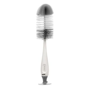 Set perii pentru biberoane si tetine Akuku Gri cu burete incorporat si ventuza fixare, fara bpa, dimensiune 26x11x6 cm imagine