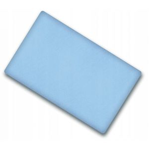 Cearceaf cu banda elastica pentru pat copii dimensiune 140 x 70 cm, 100 bumbac, BabyMam simply blue imagine