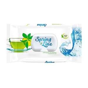 Servetele umede Spring Line Pop Up 100 bucati cu parfum Ceai verde ambalaj cu capac imagine