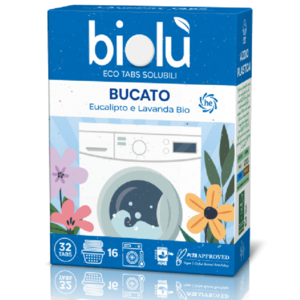 Tablete pentru masina de spalat rufe cu eucalipt si lavanda ecologice 32 bucati 76g Biolu imagine
