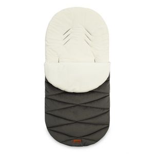 Saculet de iarna Sensillo Riviera Graphite 95x45 cm, compatibil caruciorlandousanie, material matlasat elegant din catifea, orificii pentru centuri siguranta, acces cu fermoar imagine