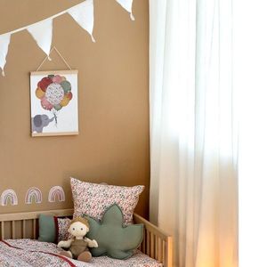 Draperie din muselina organica, Little Amy, Crem, 125x240 cm, 1 bucata imagine