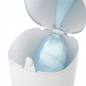 Cos ermetic pentru scutece Angelcare Gri, capacitate pana la 140 scutece, usor de utilizat si curatat, cu 5 rezerve Classic incluse care blocheaza mirosurile, bacteriile si germenii imagine