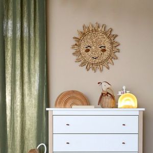 Draperie din muselina organica, Little Amy, Verde, 125x240 cm, 1 bucata imagine