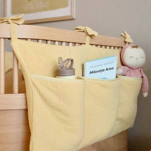 Set draperii din muselina organica, Little Amy, Camel, 125x240 cm, 2 bucati imagine