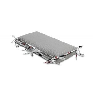 Aparatoare pentru patut Sensillo Waffle Mice Grey 180x30cm din bumbac cu umplutura antialergica, prindere cu panglici imagine