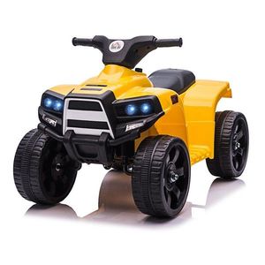 ATV electric pentru copii cu lumini si claxon 6V, 3 km/h, 18-36 luni, Negru/Galben HOMCOM | Aosom Romania imagine