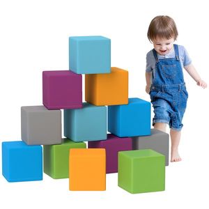 HOMCOM Jucărie de cățărat și cățărat pentru copii, spumă EPE moale, 20x20x20 cm, Multicolor, 1-3 ani | Aosom Romania imagine