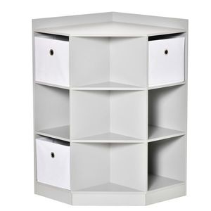 HOMCOM Raft depozitare pentru copii, 3 sertare netesute, MDF, antirăsturnare, Gri | Aosom Romania imagine