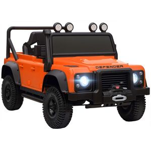 AIYAPLAY Vehicul electric pentru copii, 12V cu baterie, telecomandă, funcție muzicală, semnal acustic, LED-uri, Portocaliu | Aosom Romania imagine