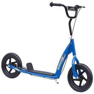 HOMCOM Monopatin cu 2 Roți pentru Copii 5-12 Ani cu Frână Posterioră și Ghidon Reglabil, Monopatin din Oțel și Plastic, 120x52x80-88 cm, Albastru | Aosom Romania imagine