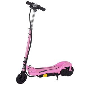 HOMCOM Scuter Electric Pliabil pentru Copii de 7-14 Ani Máx. 50 kg Scooter cu Viteză Max. 12 km/h Înălțime Ajustabilă Buton Pornire și Frâne 75x36x82-93 cm Roz | Aosom Romania imagine