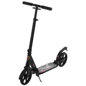 HOMCOM Trotinetă Pliabilă Scooter cu Ghidon Înălțime Ajustabilă Trotinetă Ușoară pentru Adulți și Copii (peste 14 ani) Tip Skateboard cu Frână Roți Mari Ø200 mm Aluminiu Capacitate 100kg | Aosom Romania imagine