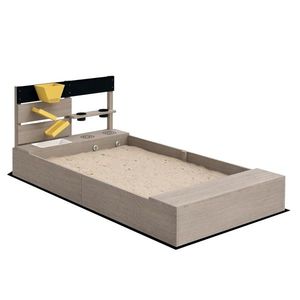 Outsunny Cutie de nisip cu stație de apă, 2 ghivece pentru plantare, lemn masiv tratat, 154 x 80 x 60 cm, gri | Aosom Romania imagine